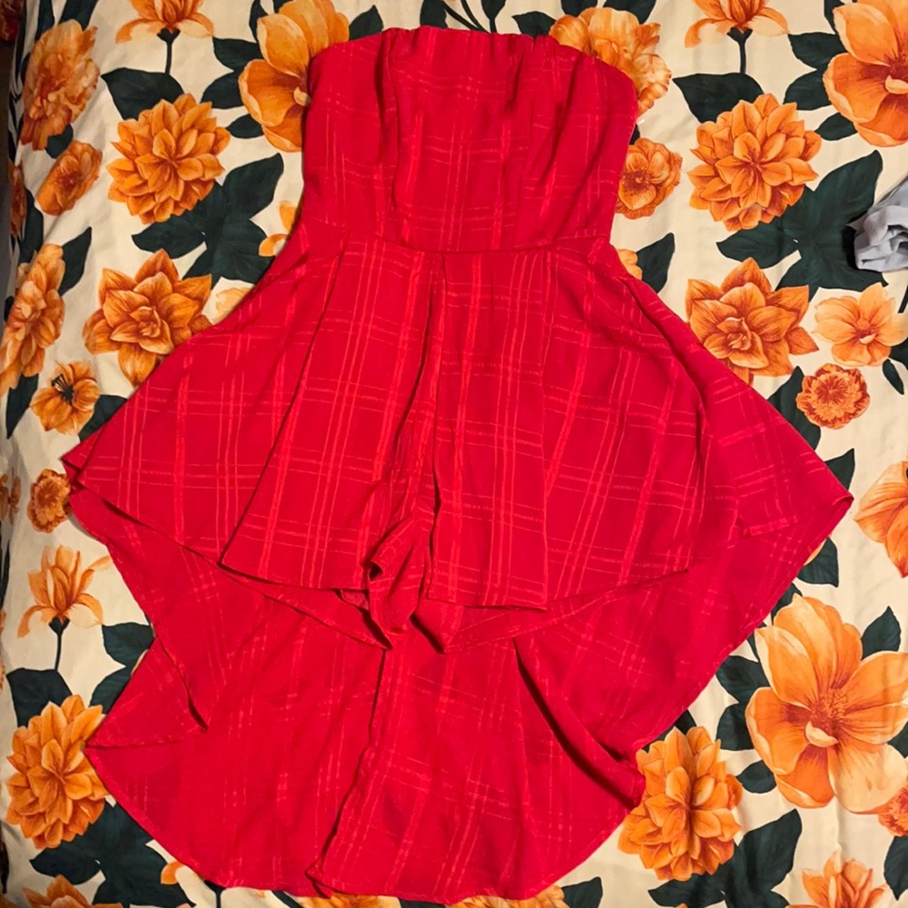 Brand new red romper size small.